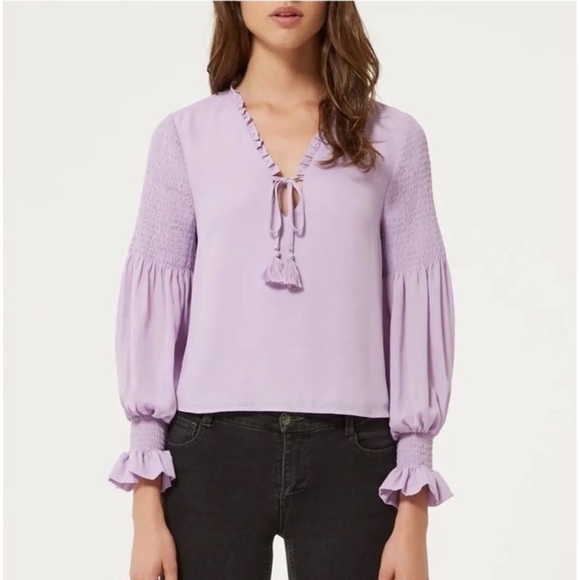 REBECCA MINKOFF • Penelope Ruffle Blouse in Lilac - Picture 13 of 14